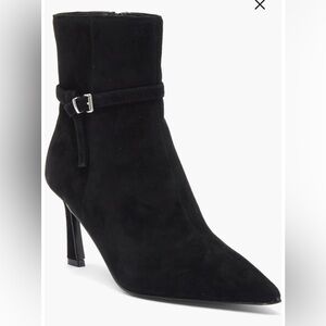 Steve Madden Layan  Black Suede Heeled Boots NwOB